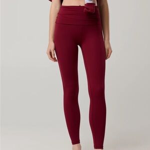OFFLINE by Aerie Real Me XTRA Foldover Leggings - Deep Cherry - Medium